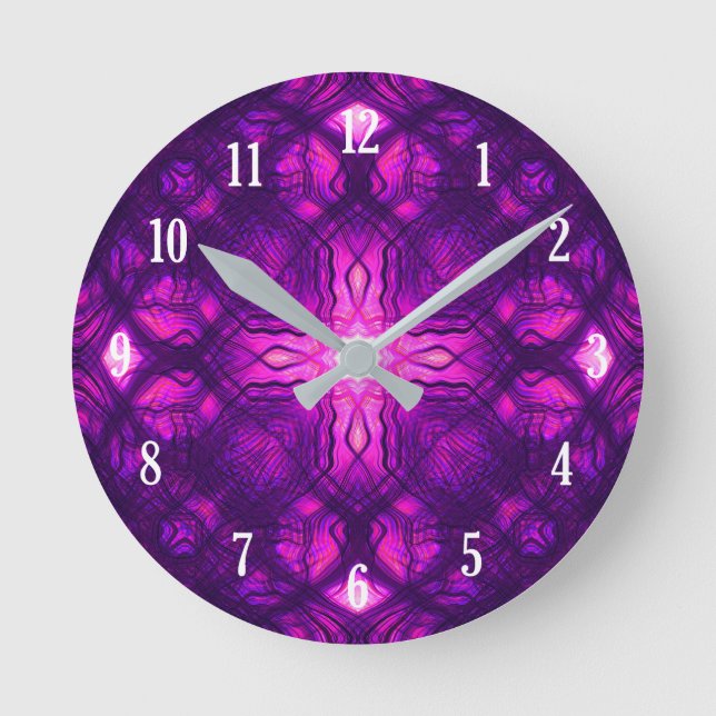 Kaleidoskop Runde Wanduhr (Vorderseite)