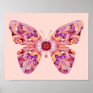 Kaleidoskop-Schmetterlings-Plakat Poster