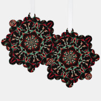 Kaleidoskop Schönes Muster Schwarz Rot