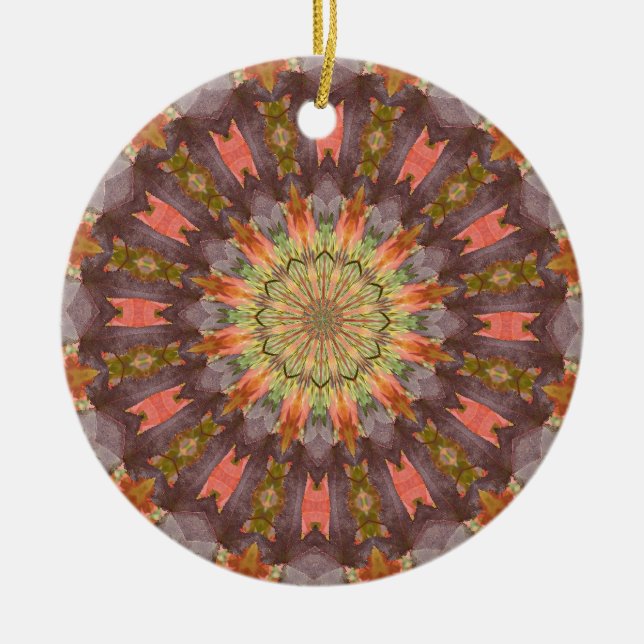Kaleidoskop-Serie - Herbstleaves Keramikornament (Vorne)