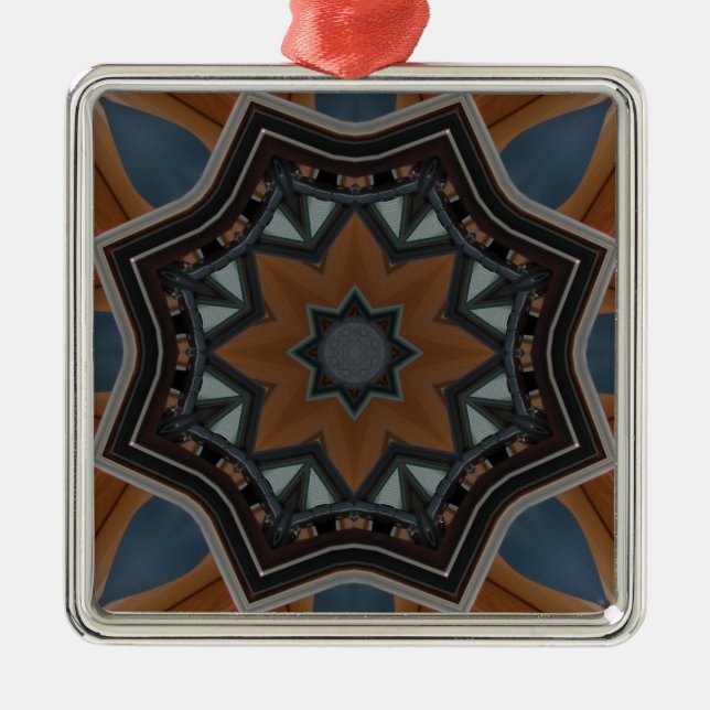 Kaleidoskop Silbernes Ornament (Vorne)