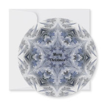 Kaleidoskop Snowflake Frohe Weihnachtsflachkarte