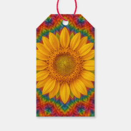 Kaleidoskop-Sonnenblume  Geschenkanhänger