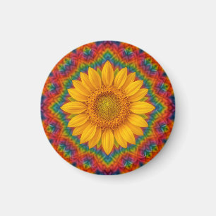 Kaleidoskop Sonnenblume Magnet