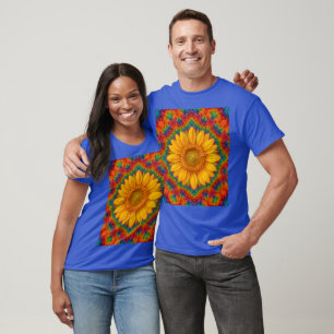 Kaleidoskop-Sonnenblume T-Shirt