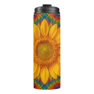 Kaleidoskop-Sonnenblume Thermosbecher