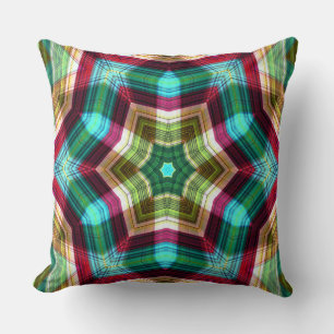 Kaleidoskop-Stern migriert mit Tiefe zu Hexagon Kissen