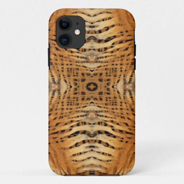 Kaleidoskop Tiger Fur Muster Case-Mate iPhone Hülle (Rückseite)