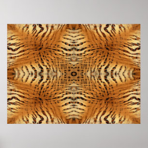 Kaleidoskop Tiger Fur Muster Plakat