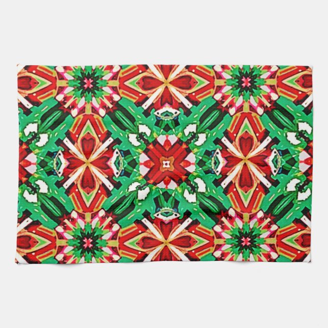 Kaleidoskop-Traum-Mandala-Kunst Geschirrtuch (Horizontal)