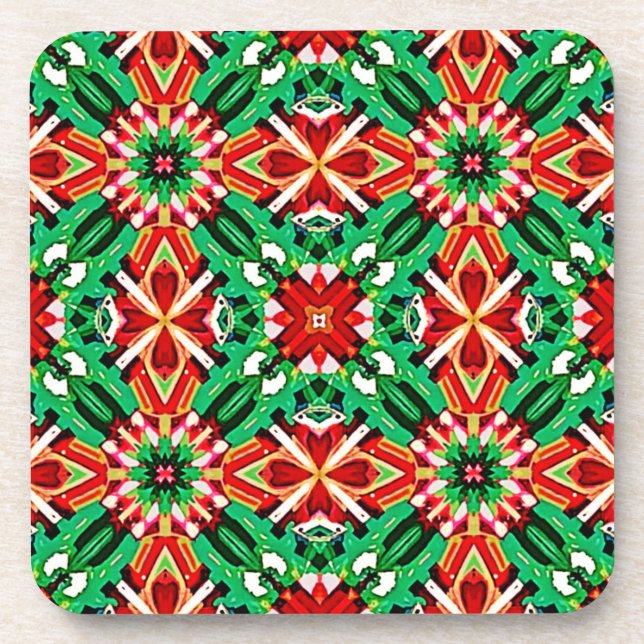 Kaleidoskop-Traum-Mandala-Kunst Getränkeuntersetzer (Vorderseite)