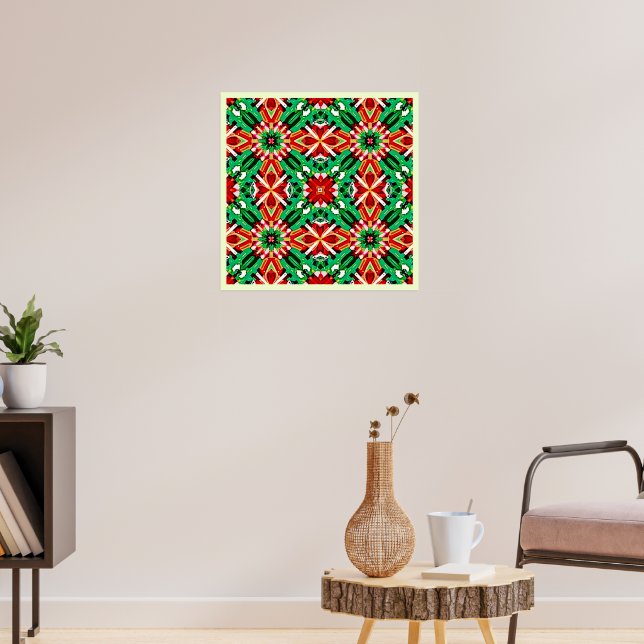 Kaleidoskop-Traum-Mandala-Kunst Poster (Wohnzimmer 3)