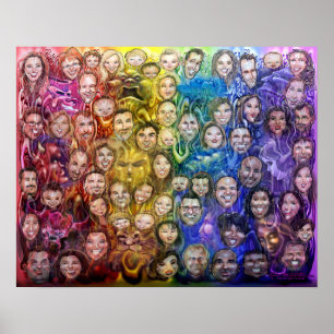 Kaleidoskop, verbwebt poster