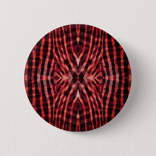 Kaleidoskop Zebra Skin Pattern Button (Vorderseite)