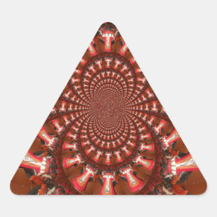 Kaleidoskop-Zungen-Kunstposter/Grafik Dreieckiger Aufkleber