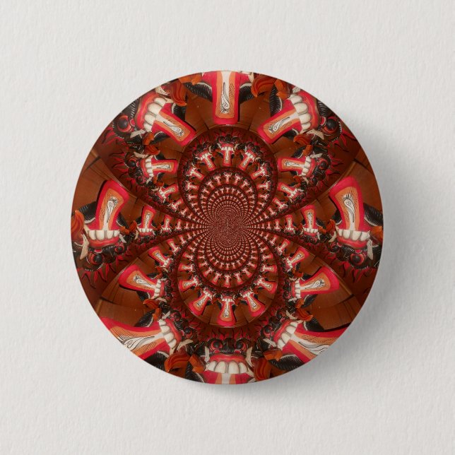 Kaleidoskop Zungenkunst Print/Graphic Button (Vorderseite)