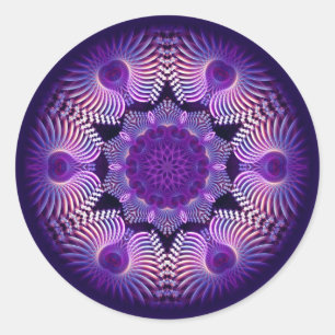 Kaleidoskopapophysis-Blume I Runder Aufkleber