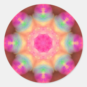 ~ KALEIDOSKOPE FLUORO OCTAGON ~ RUNDER AUFKLEBER