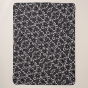 Kaleidoskopfarbe schwarz und lavenfarbig sherpadecke