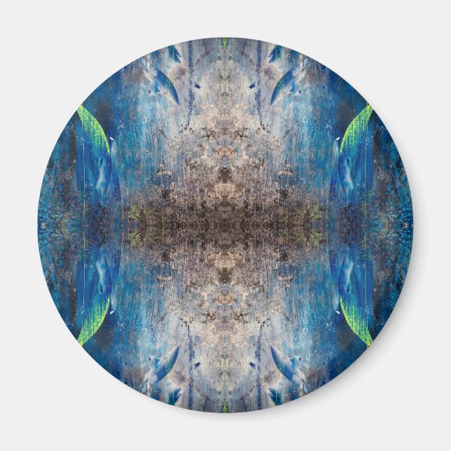 Kaleidoskopisch abstrakt bunt bohemien mandala magnet (Vorne)