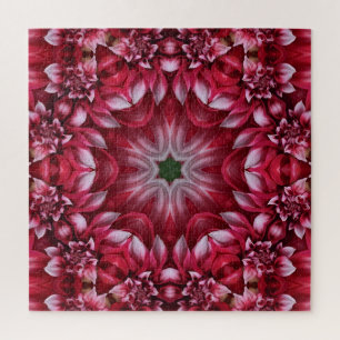 Kaleidoskopische Crimson Dahlia Puzzle