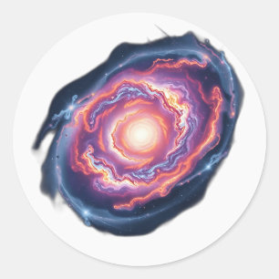 Kaleidoskopische Galaxie Runder Aufkleber