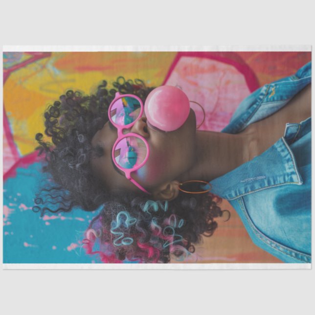 Kaleidoskopische Karen-Blasebalgum-Decoupage Seidenpapier (Vorderseite)