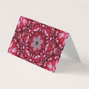 Kaleidoskopische Krimson Dahlia Blank Grußkarte