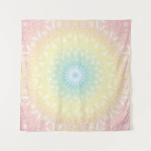 Kaleidoskopische Sommerkreismosaik-Druck pastellfa Wandteppich