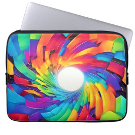 Kaleidoskopischer Vortex: Eine farbenfrohe Reise Laptopschutzhülle