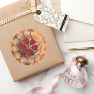 Kaleidoskopkerne und -kreise runder aufkleber