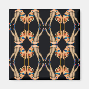 Kaleidoskopsymmetrie-Muster Mädchen Magnet