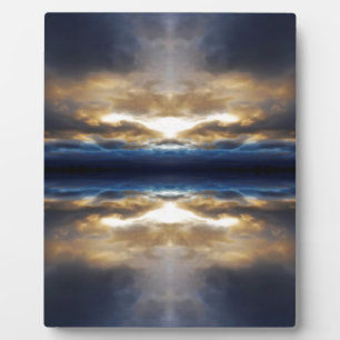 Kaleidoskopwolken bei Sonnenuntergang Fotoplatte