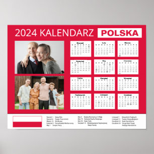 Kalendarz z własnymi zdjęciami 2024   Polen Poster