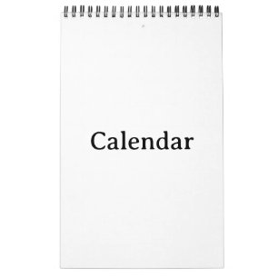 Kalender 11" x 7" Einseitiger Kleiner Schwarzer