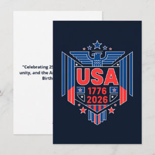 Kalender 1776-2026 USA  Feiertagskarte