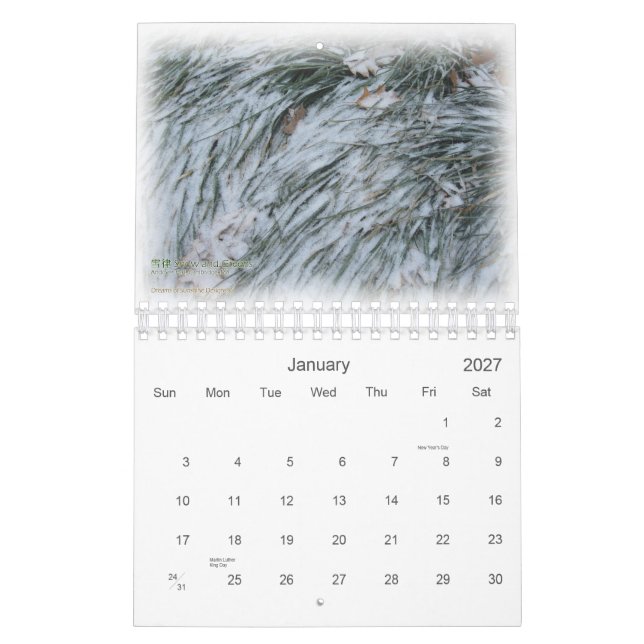 Kalender 2009. Harmonie (Jan 2027)