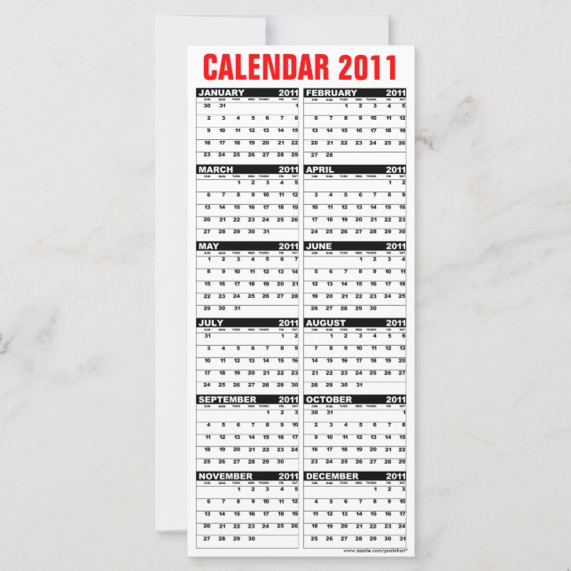 Kalender 2011 - Grüße der Rackkartensaison (Vorderseite)