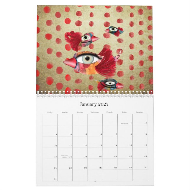 Kalender 2011 Whimsical Transparenz und Farbe (Jan 2027)