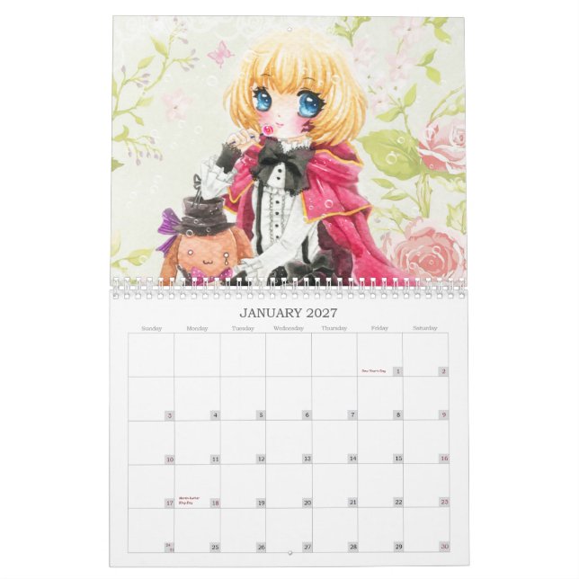 Kalender 2013 - Schöne Anime chibi Mädchen (Jan 2027)
