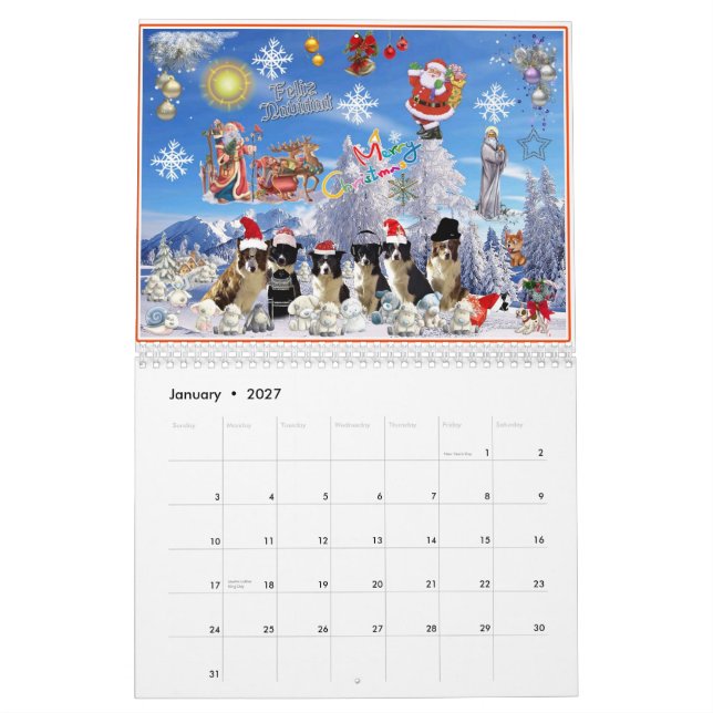 Kalender 2014 jolulodi Border Collie (Jan 2027)