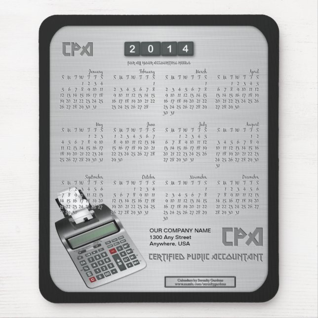 Kalender 2014 - Maus-Pad CPA Mousepad (Vorne)