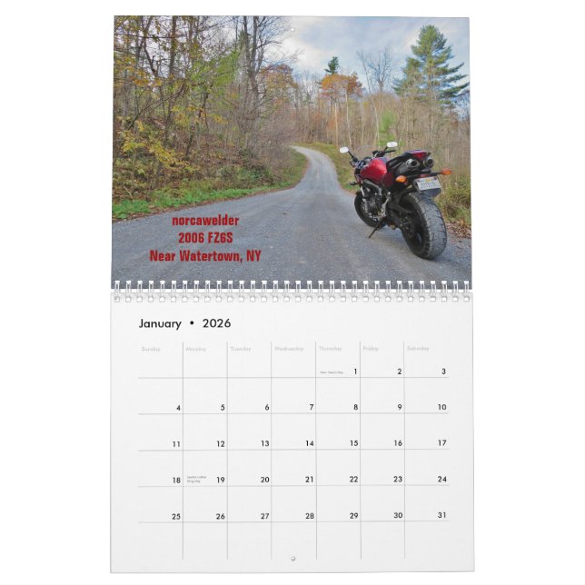 Kalender 2015 FZ6 (Jan 2026)