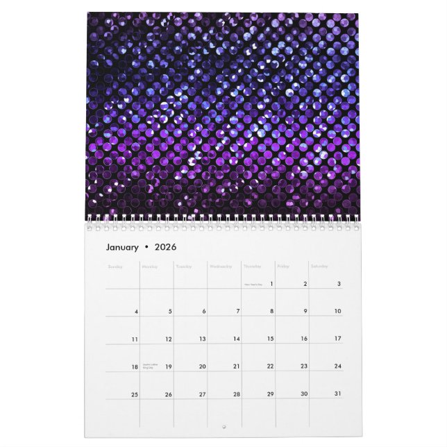 Kalender 2015 lila KristallBling Strass (Jan 2026)