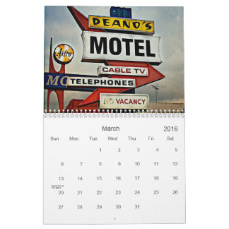 Kalender 2016 der Vintage Zeichen-Erstausgabe