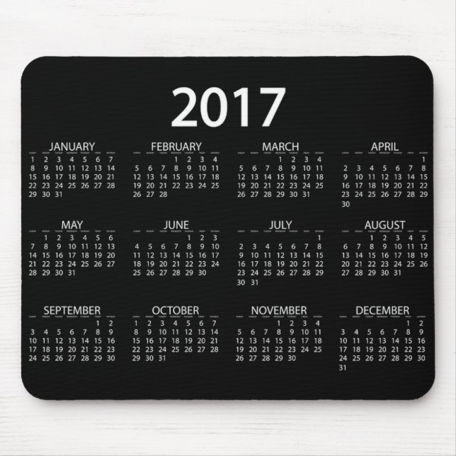 Kalender 2017 mousepad (Vorne)