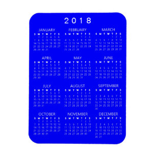 Kalender 2018 - blau magnet