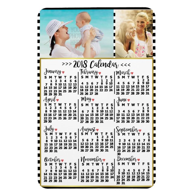 Kalender 2018 (Siehe Beschreibung der neuen Versio Magnet (Vertikal)
