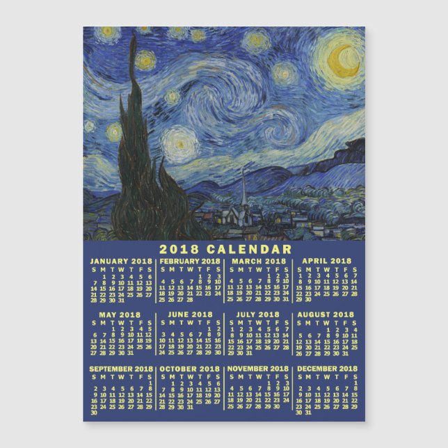 Kalender 2018 (Siehe Beschreibung der neuen Versio Magnetkarte (Vorderseite)