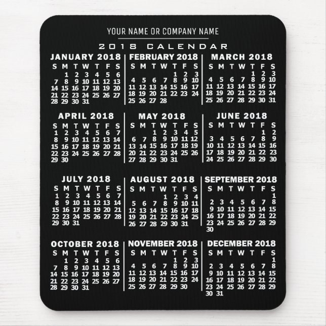 Kalender 2018 (Siehe Beschreibung der neuen Versio Mousepad (Vorne)